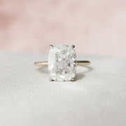 Solitaire Elongated Cushion Cut Moissanite Engagement Ring Handmade Wedding & Anniversary Gift for Women Mapple Gems